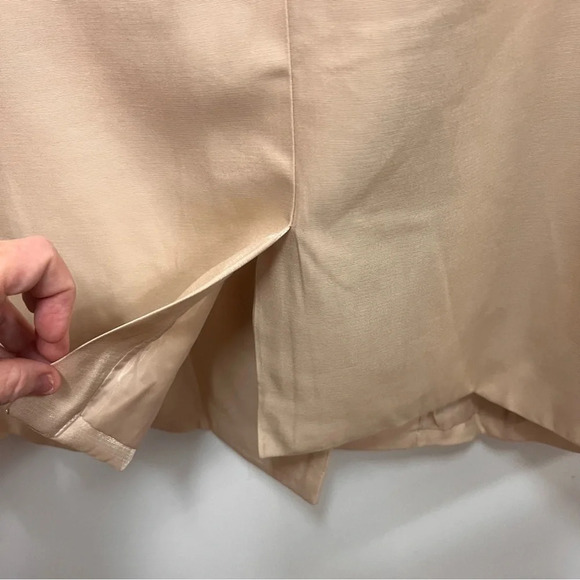 NWT Nasty Gal Glass Fabric Oversized Suit Blazer in Ivory size 4 - Picture 4 of 14